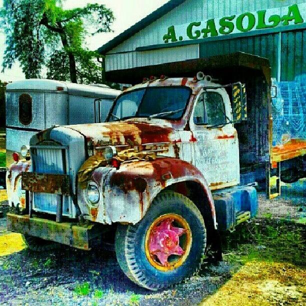 Truck Photograph - The Trusty Rusty Mack Truck by Brian Lyons