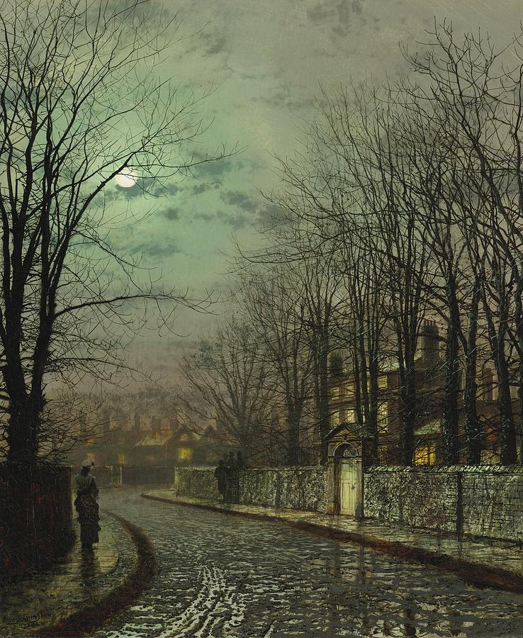 The Tryst Painting by John Atkinson Grimshaw
