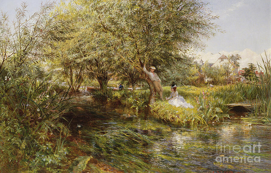 Summer Painting - The Trysting Place by Charles James Lewis