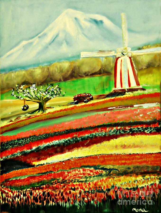 The Tulip Farm Painting by Mindy Bench