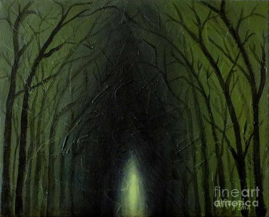 The Tunnel in the Trees Painting by Amy Reges