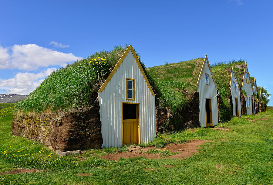 The Turf Houses in Glaumbaer Photograph by Jeffrey Hamilton - Fine Art ...