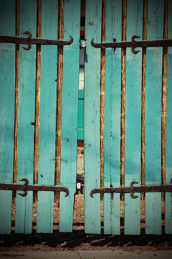 Turquoise Photograph - The Turquoise Gate by Holly Blunkall