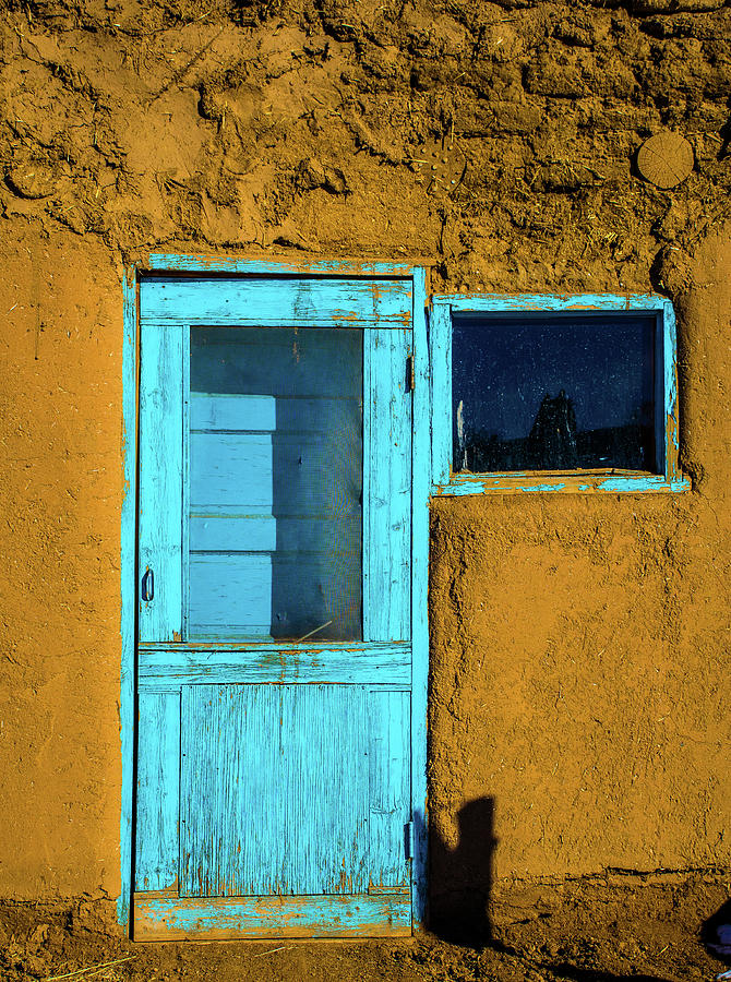The Turquoise New Mexican Rustic Door Photograph by Roschetzkyistockphoto