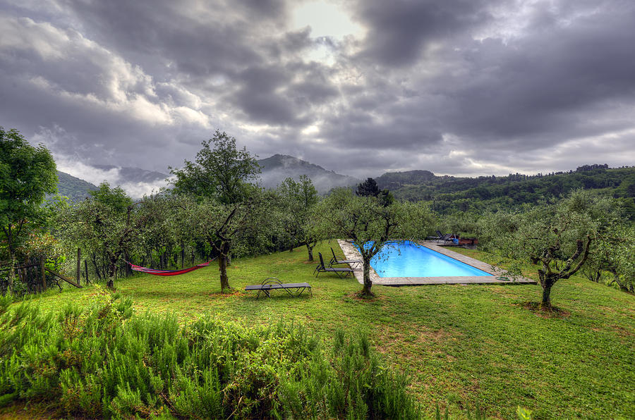 The Tuscan Villa Pool Photograph by Matt Swinden