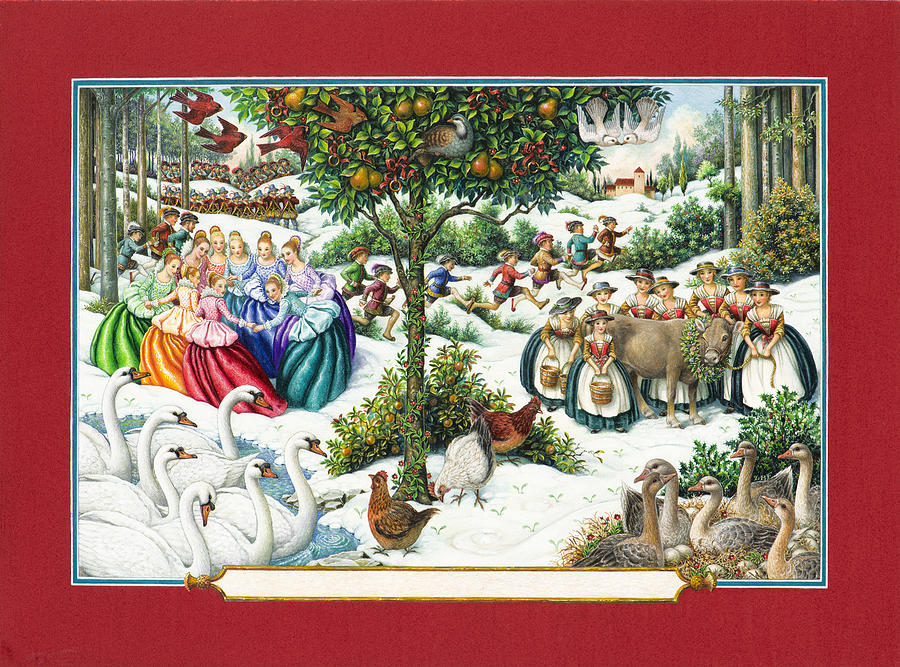 Christmas Painting - The Twelve Days of Christmas by Lynn Bywaters