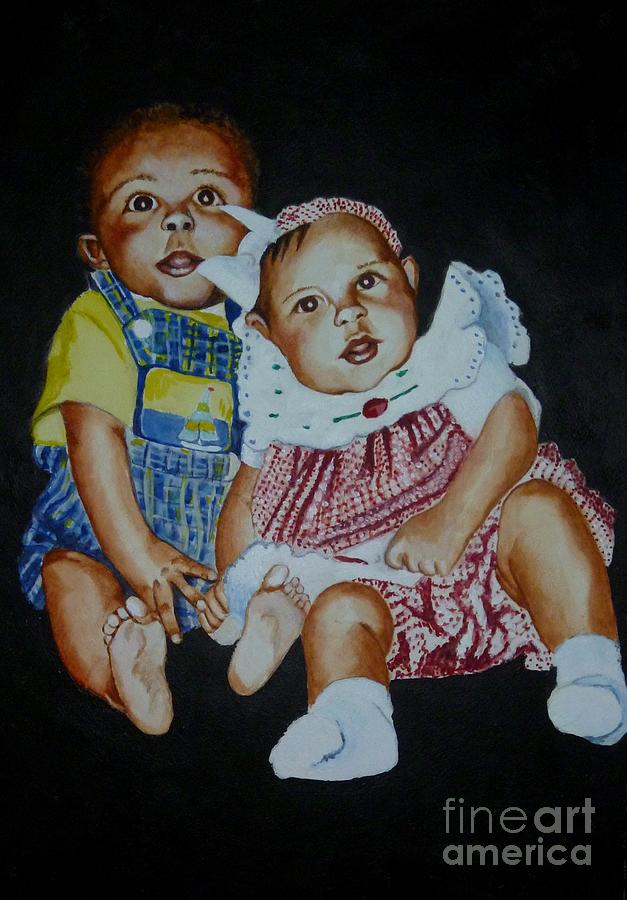 The Twins Painting by Linda Gustafson-Newlin