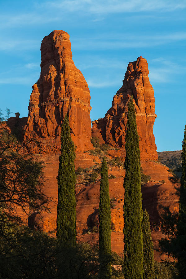 The Two Nuns at Sedona Photograph by Ed Gleichman