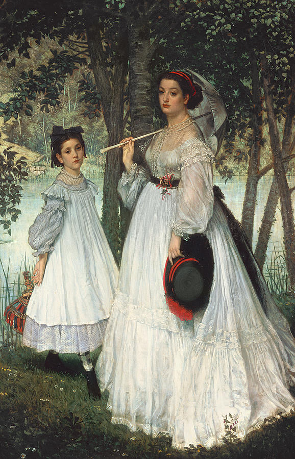 The Two Sisters Portrait, 1863 Oil On Canvas Photograph by James Jacques Joseph Tissot