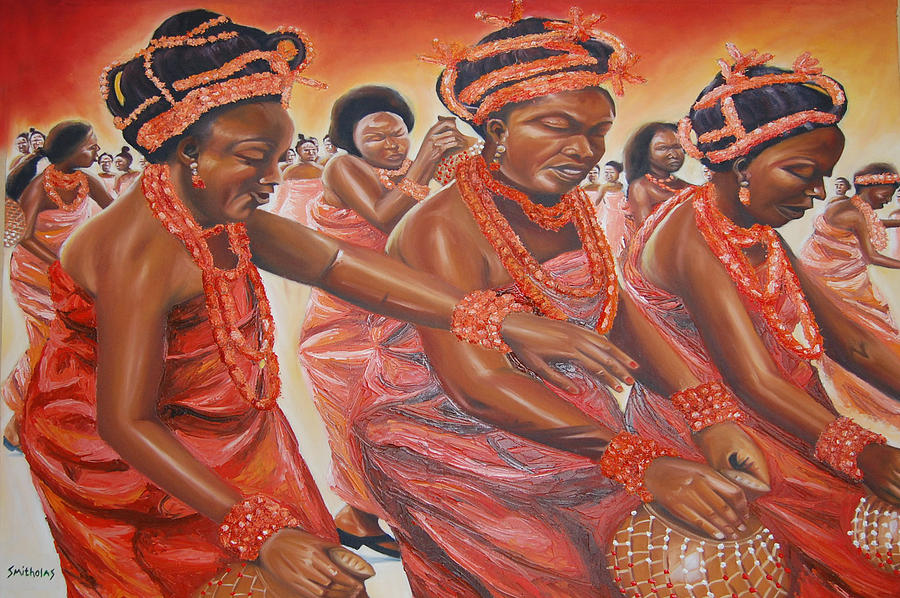 The Uho Dance Painting by Olaoluwa Smith