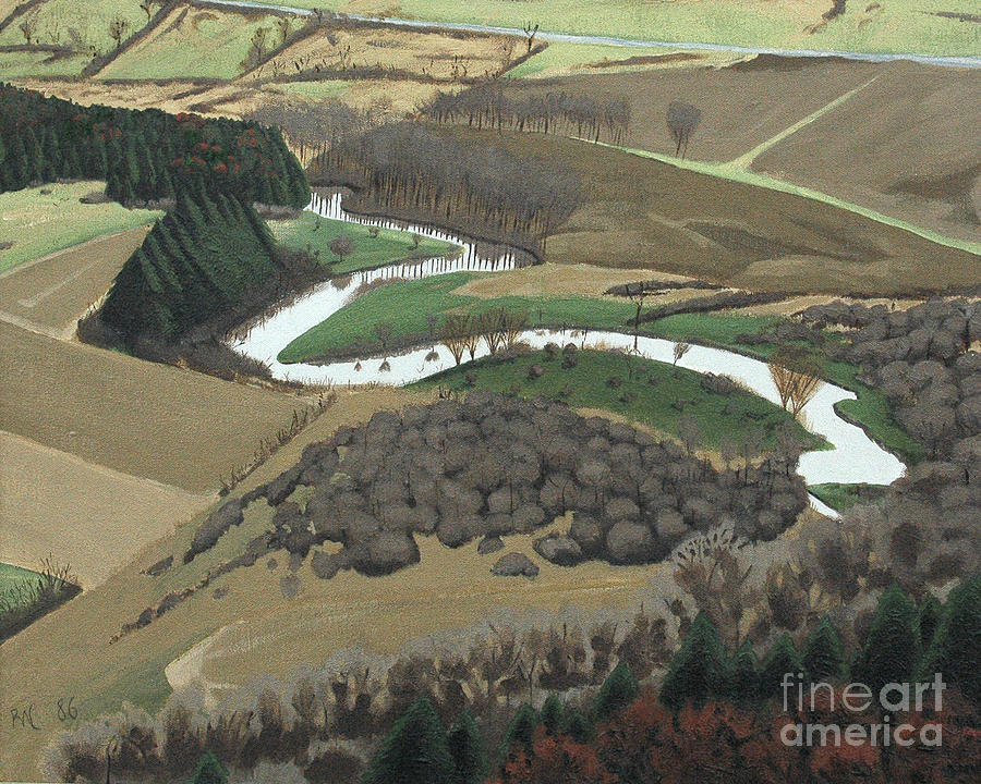 The Unadilla River from Mt Markham #1 Painting by Robert Coppen