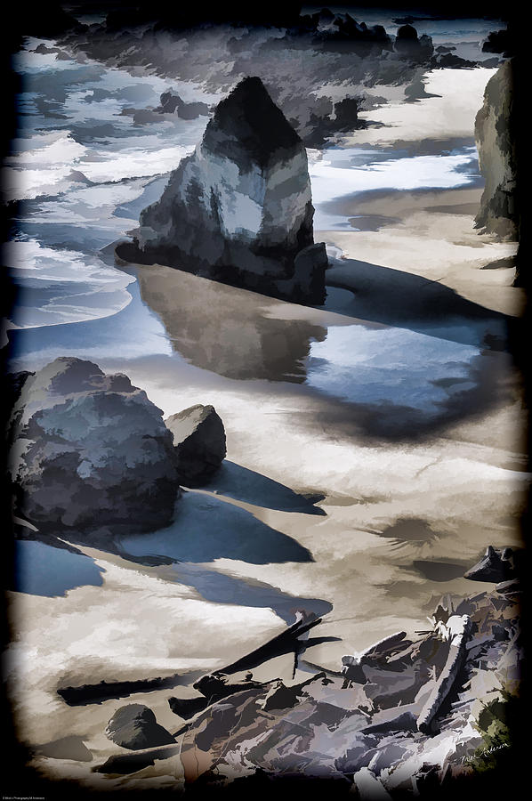 The Unexplored Beach Painted Photograph by Mick Anderson