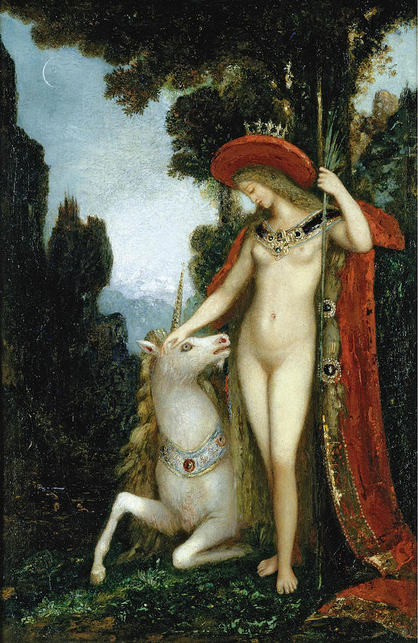 The Unicorn Painting by Gustave Moreau