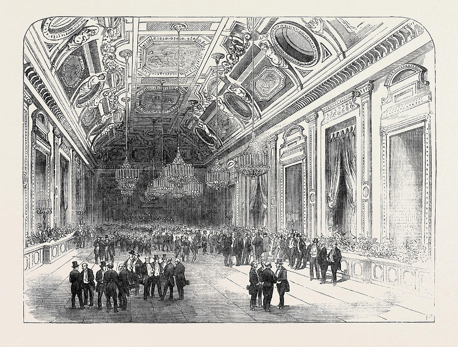 Paris Drawing - The Universal Exhibition Fete, At The Hotel Du Louvre by English School