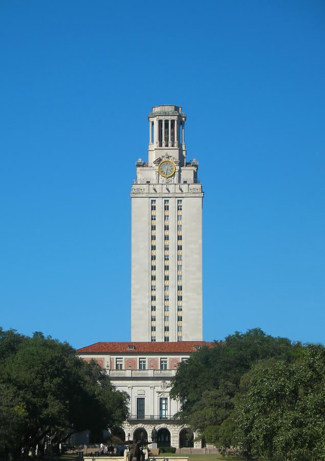 Up Movie Photograph - The University of Texas Tower by Connie Fox