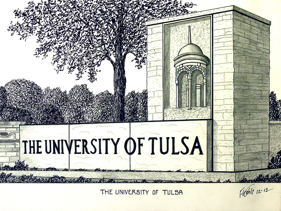 The University of Tulsa Mixed Media by Frederic Kohli