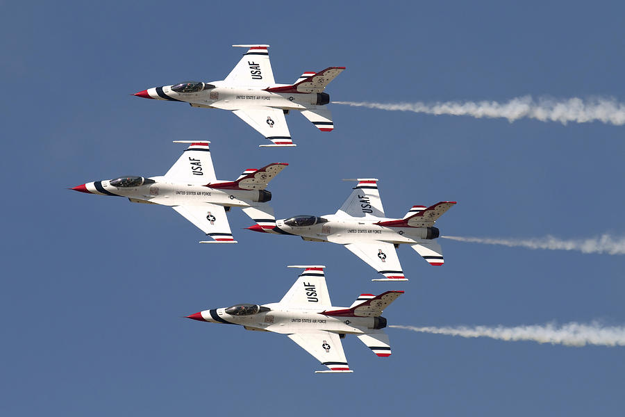 The U.s. Air Force Thunderbirds Fly Photograph by Daniele Faccioli