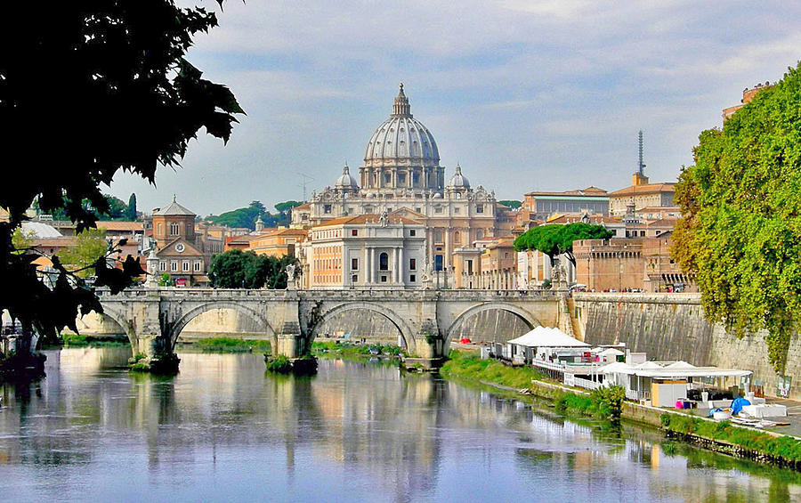 The Vatican from the Tiber Photograph by Caroline Stella