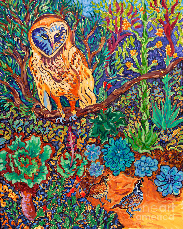 The Vegan Owl Painting by Cathy Carey