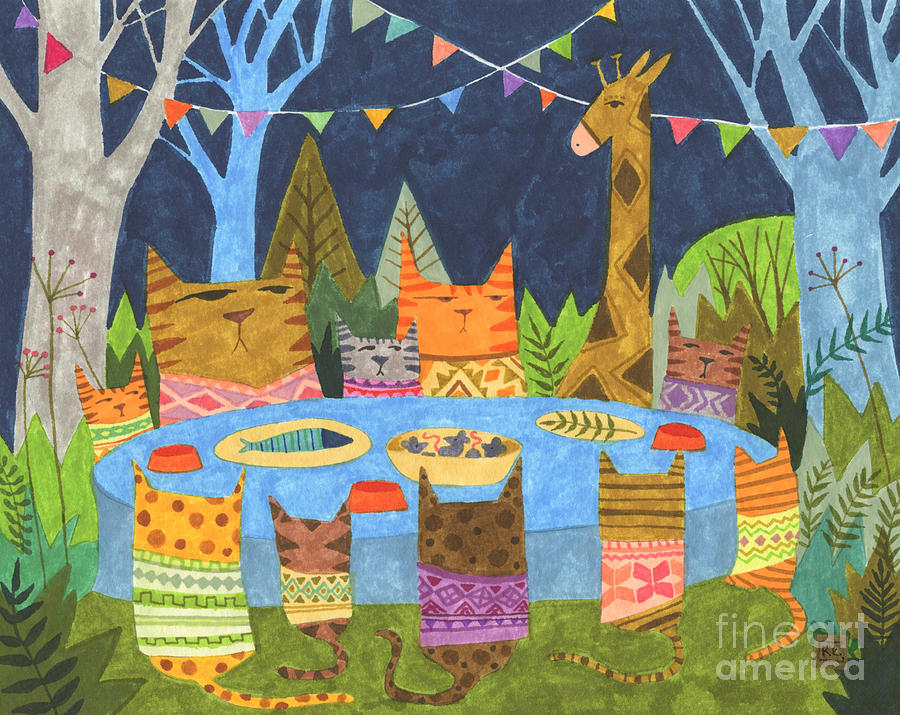 Bunting Painting - The Vegetarian by Kate Cosgrove