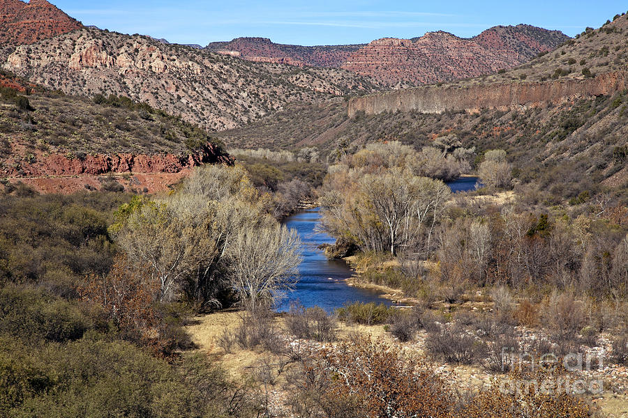 Mountain Photograph - The Verde River in the Verde Canyon Arizona by Ron Chilston