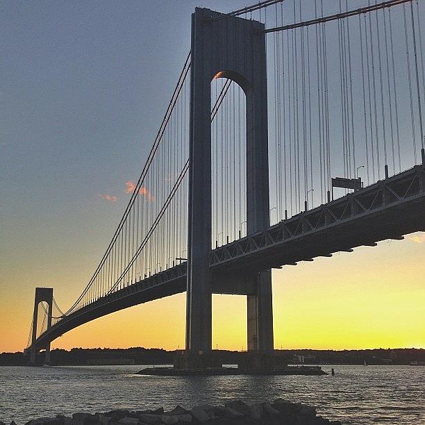 Vscocam Photograph - The Verrazano Carries 12 Lanes (six by Yiddy W