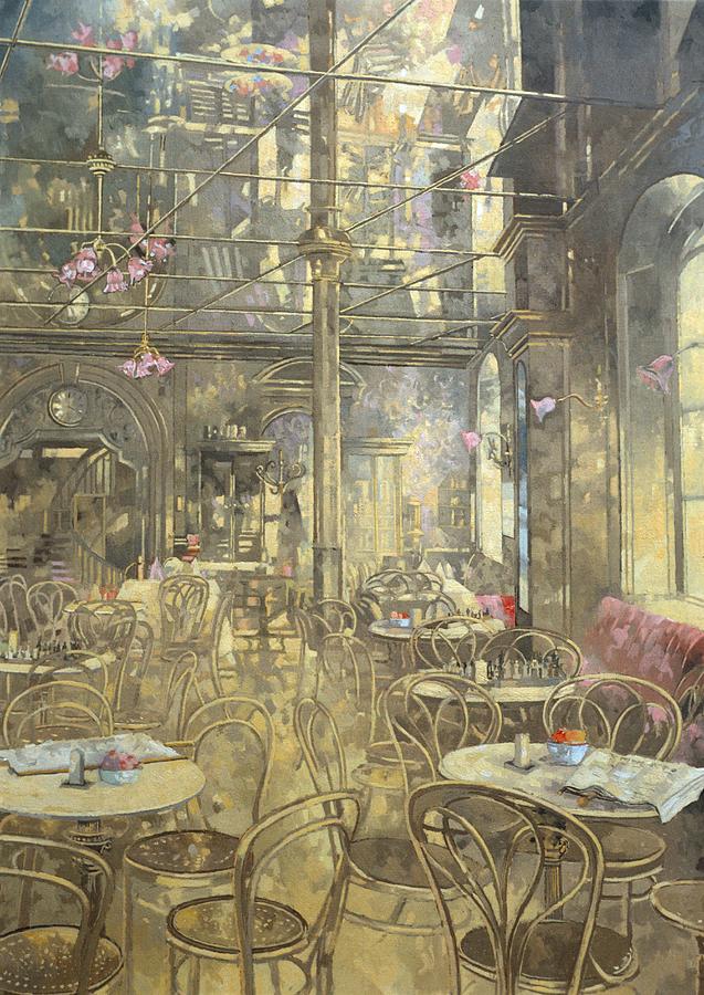 The Vienna Cafe, Oxford Street Oil On Canvas Photograph by Peter Miller