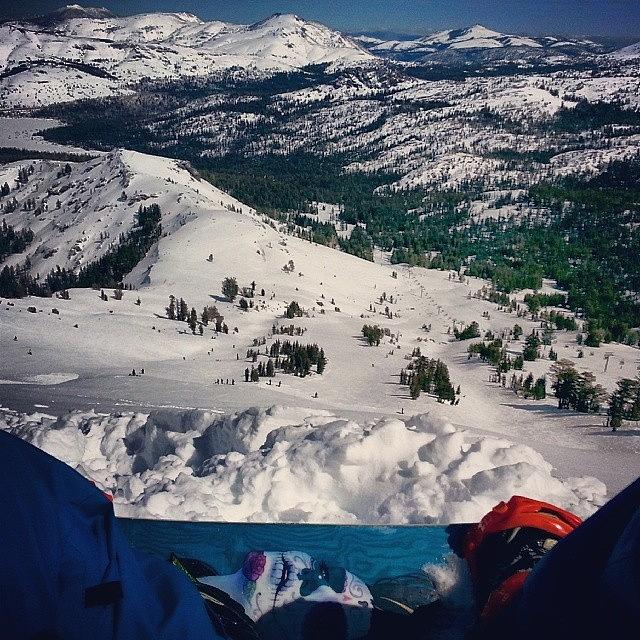Snowboarding Photograph - The View Before The Drop #thimblepeak by HK Moore