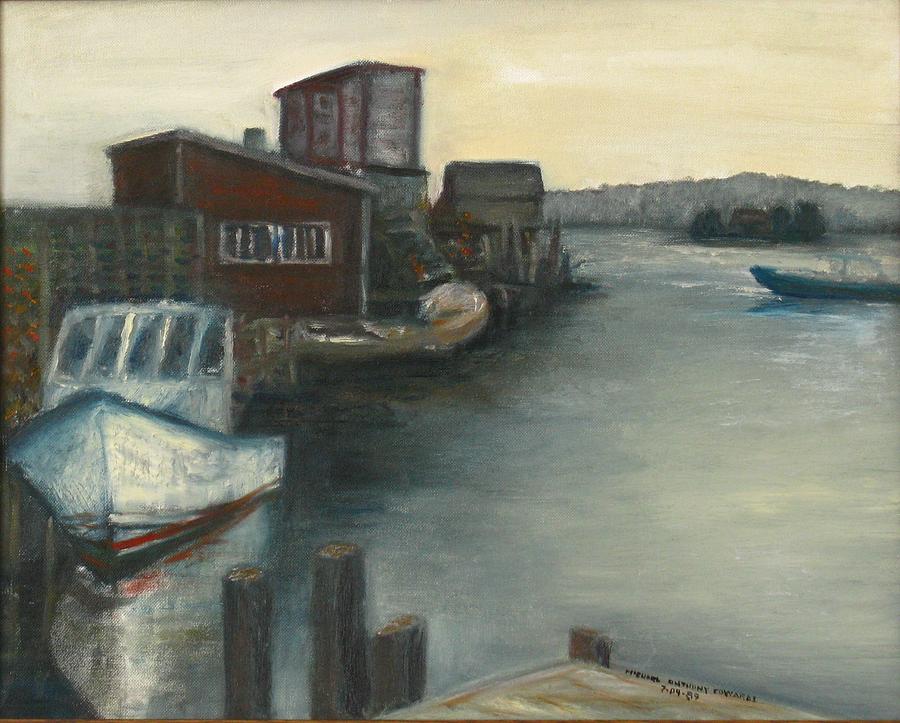 The View from Fishermens Co-op Painting by Michael Anthony Edwards
