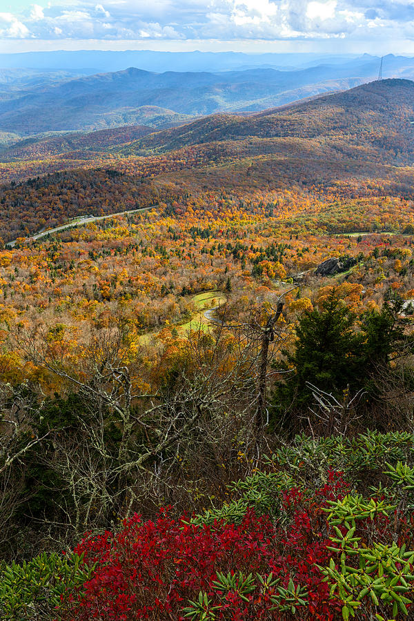 Fall Photograph - The View from Grandfather Mountain by Andres Leon