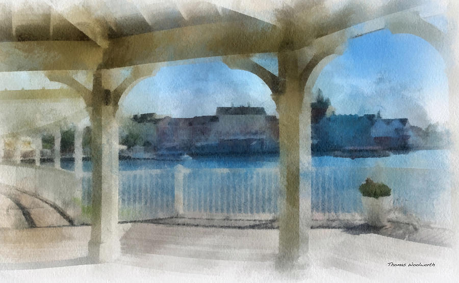 Boat Photograph - The View From The Boardwalk Gazebo WDW 01 Photo Art by Thomas Woolworth