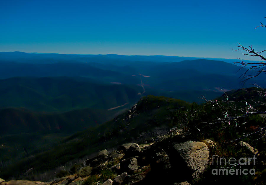 The view from the Summit of Mount Buffalo Digital Art by Blair Stuart
