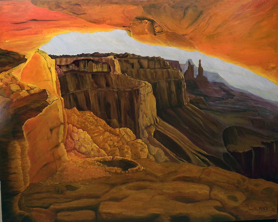 Native American Painting - The View by Joyce Blank