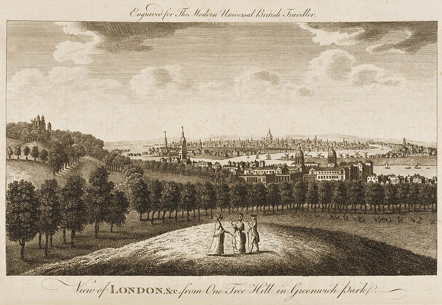 The View Of London From Greenwich Park Drawing by Mary Evans Picture ...