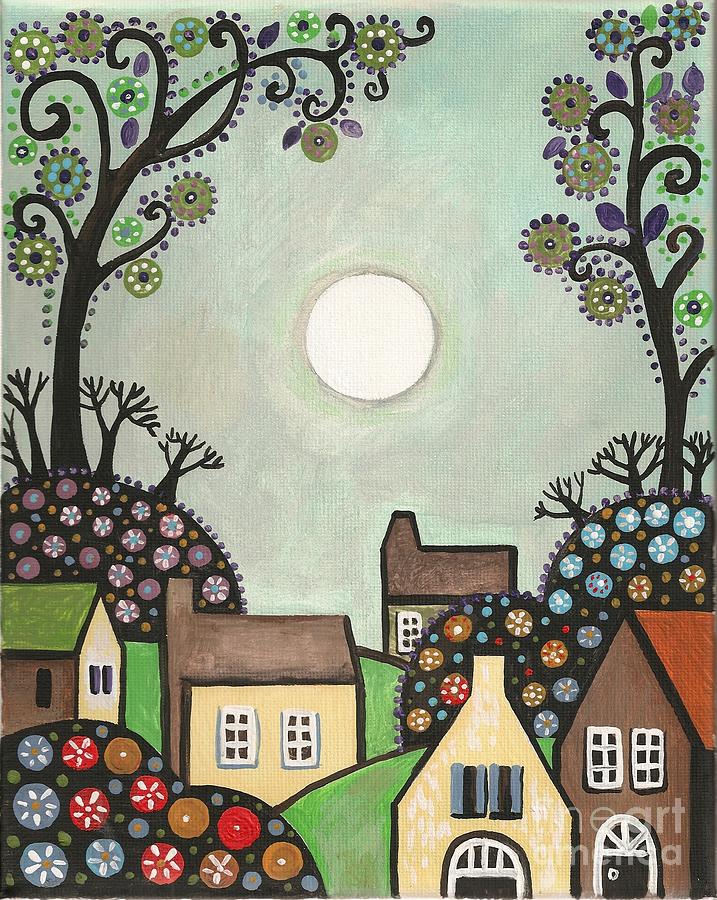 The Village Painting by Margaryta Yermolayeva
