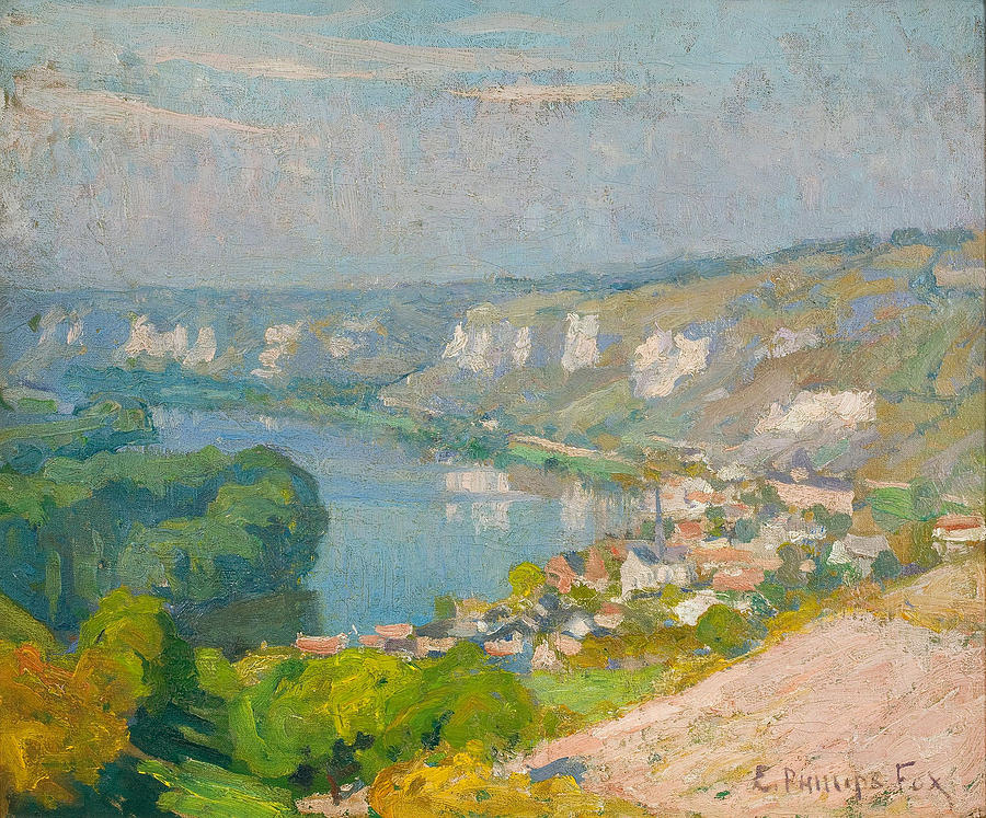 The Village of Les Andelys Painting by Emanuel Phillips Fox