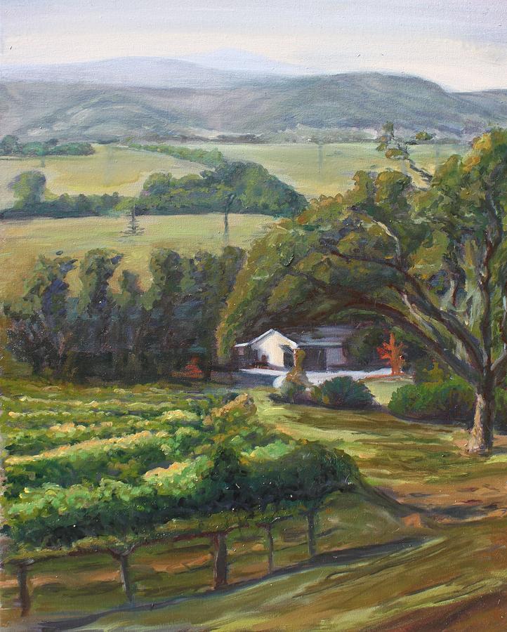 Grape Painting - The Vineyard by Ruthie Briggs-Greenberg