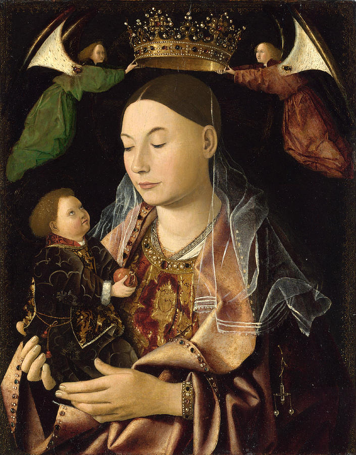 Antonello Da Messina Painting - The Virgin and Child by Antonello da Messina