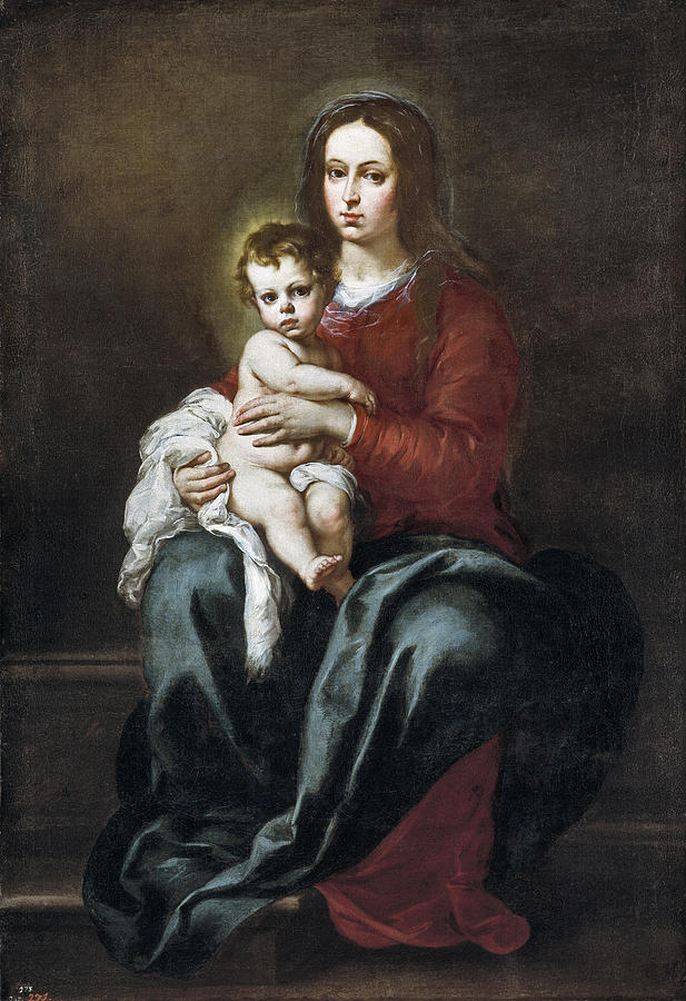 The Virgin and Child Painting by Bartolome Esteban Murillo