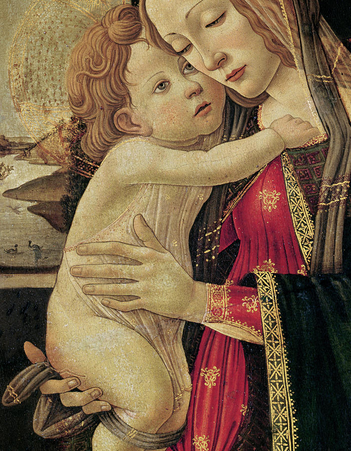 Botticelli The Virgin And Child The Madonna Of The Book Canvas Art Print Poster