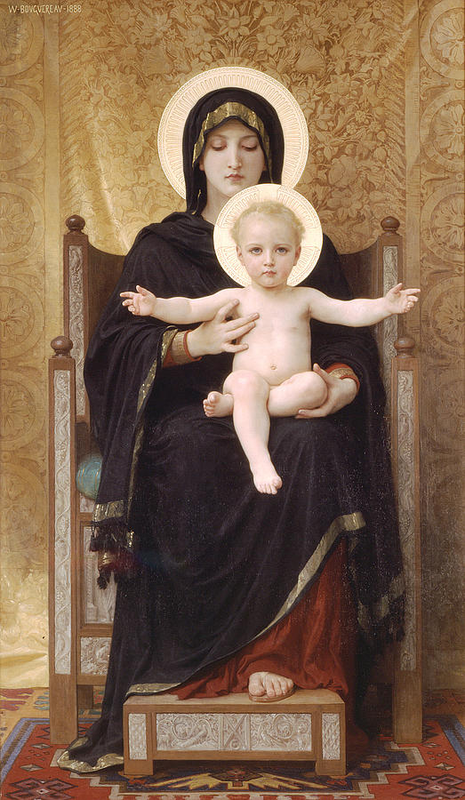 William Adolphe Bouguereau Painting - The Virgin and Child by William-Adolphe Bouguereau