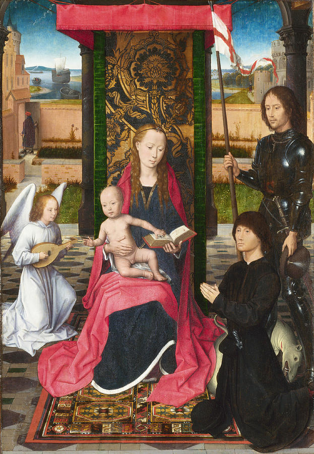 The Virgin and Child with an Angel Painting by Hans Memling
