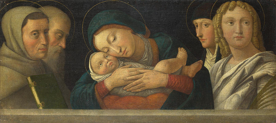 The Virgin and Child with Four Saints Painting by Francesco Bonsignori