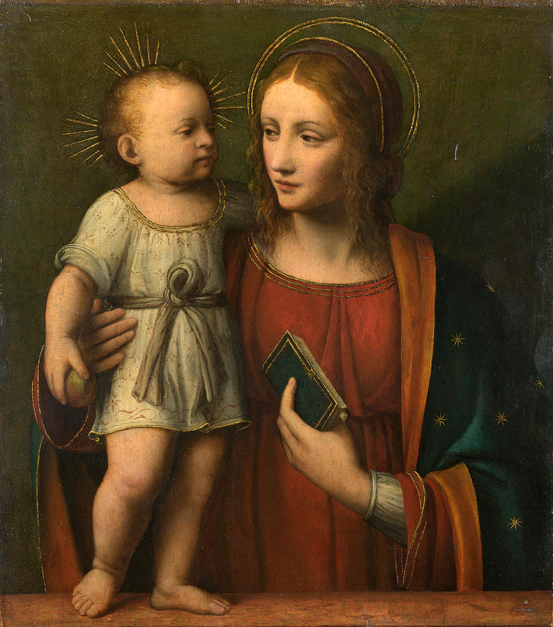 Madonna Painting - The Virgin and Child by Workshop of Bernardino Luini