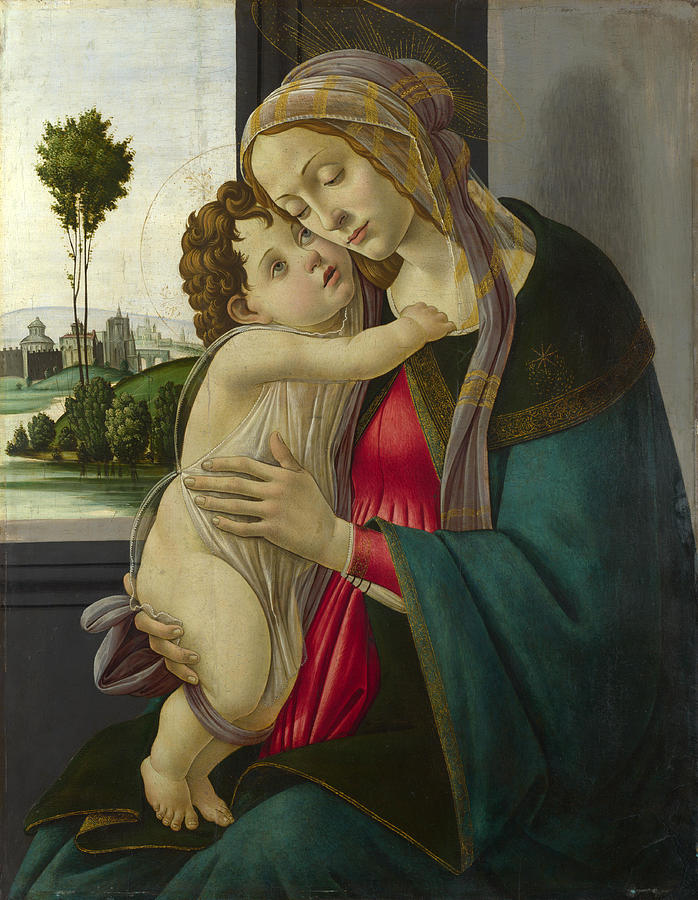 The Virgin and Child Painting by Workshop of Sandro Botticelli