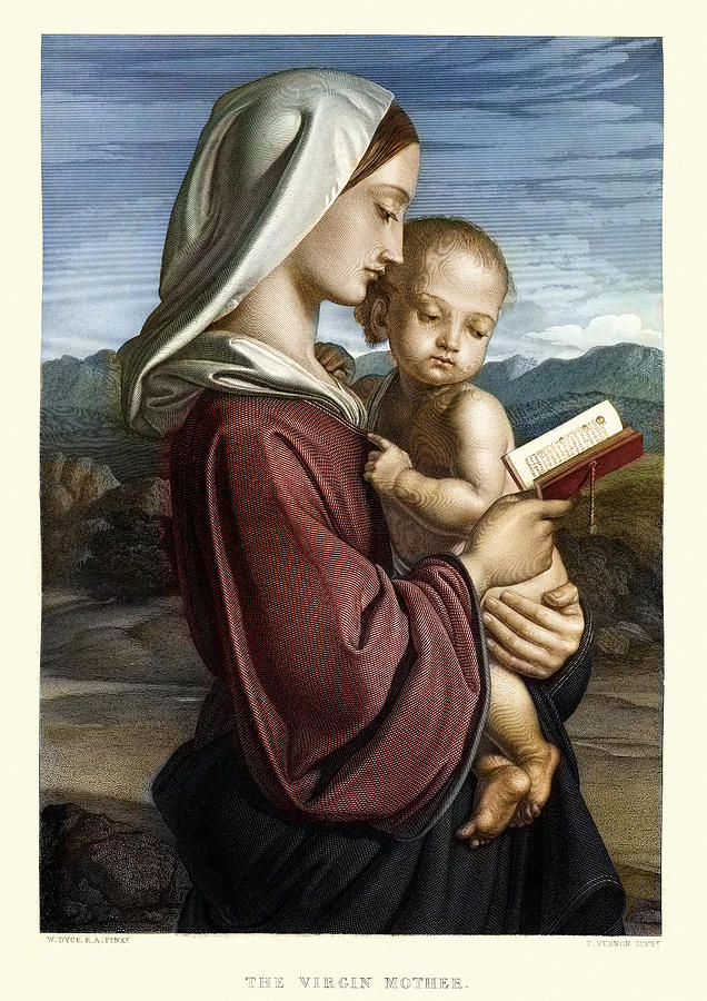 The Virgin Mother by William Dyce Drawing by Duncan1890