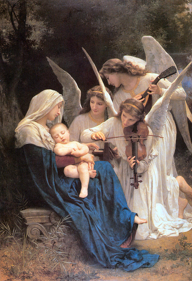 The Virgin With Angels Digital Art by William Bouguereau