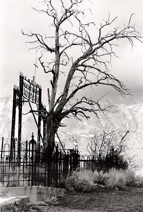 Winter Photograph - The Virginia City Cemetery  by Janis Knight