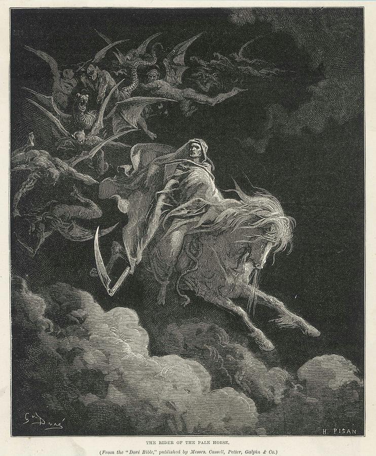 The Vision Of Death On A Pale Horse Drawing by Mary Evans Picture Library