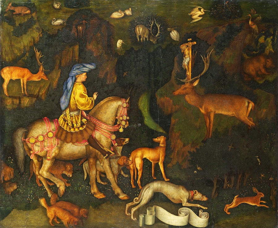 The Vision of Saint Eustace Painting by Pisanello